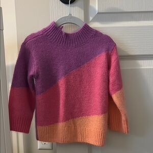 H&M 12-18m color block bright sweater